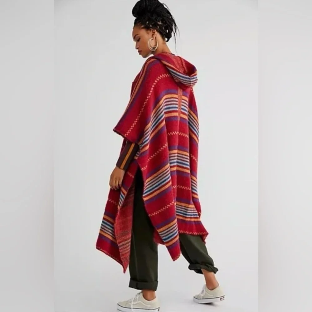 Free People Cold Canyon Hooded Poncho - Picture 3 of 4